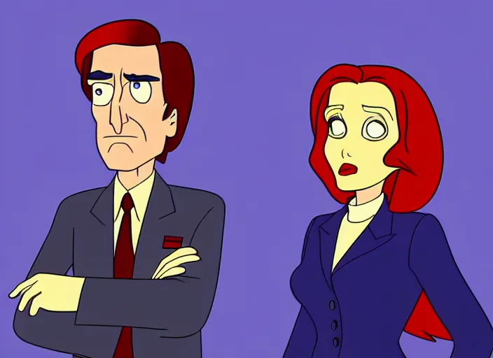 Image similar to dana scully on the x - files : the animated series, shaded animation still, animation model, sharp detail, animation cel, thin linework, in the style of don bluth, bruce timm, alex toth, filmation, toei animation, studio trigger, 5 k, hd