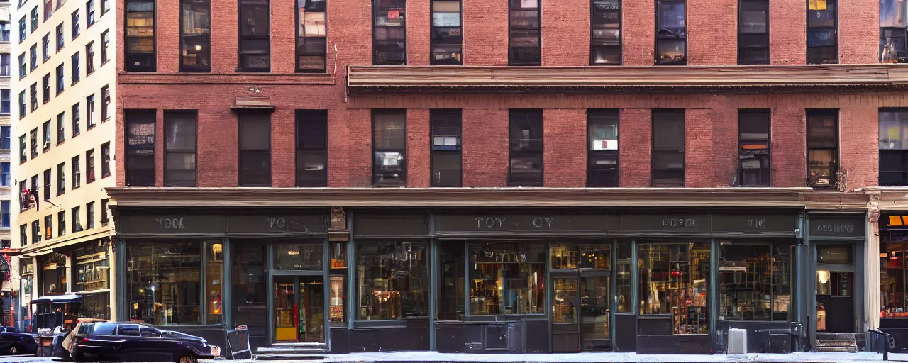 Image similar to building facade. storefronts. city block. new york