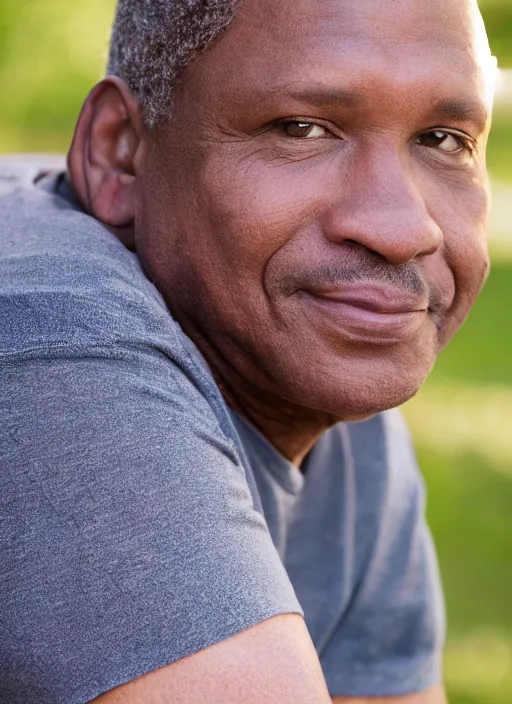 Image similar to dslr photo portrait still of 5 7 year old age 5 7 easy - e at age 5 7!!!, 8 5 mm f 1. 8