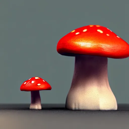 Prompt: Isometric 3D Mushroom, Smoth 3D Illustration, Cinematic Matte Painting, soft render, Daniil Kudriavtsev, handpaint texture, Blender, 3DCoat