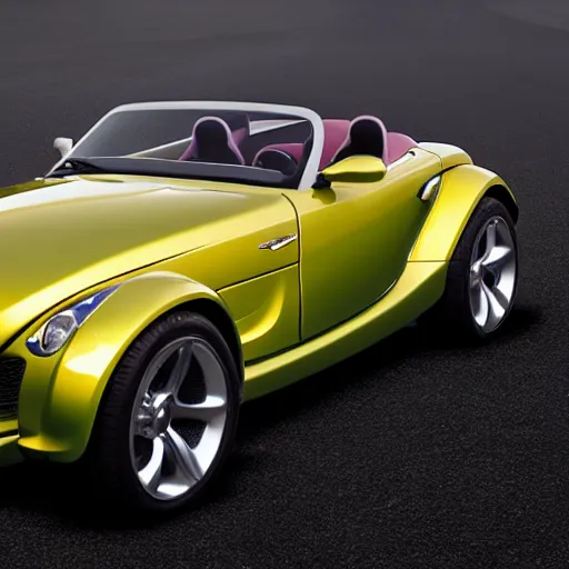 Prompt: photo of 2 0 2 4 plymouth prowler concept car at an auto show