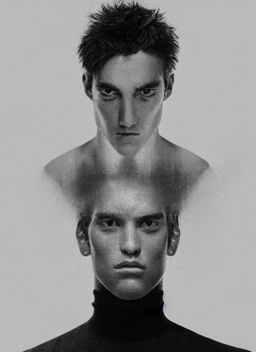 Image similar to a highly detailed long shot photo of masculin male face portrait, futurism, rococo cyber neon lighting, detailed futuristic fibonacci jewelry, profile posing, hyper photorealistic, crispy quality, digital photography, trending in pinterest, cinematic, 4 k ultra hd, art by pascal blanche, art by greg rutkowski, art by artgerm,