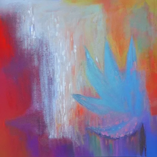Image similar to a sense of love and belonging, abstract, oil on canvas