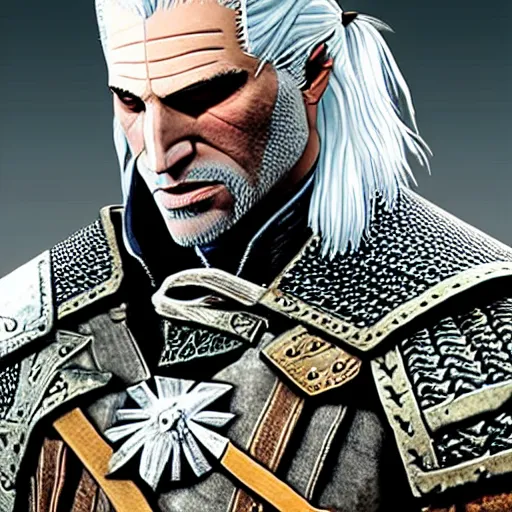 Image similar to Geralt of Rivia giving a thumbs up