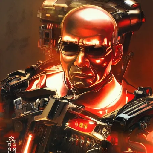 Prompt: leader of people's republic of china xi jinping as a t - 8 0 0 terminator, highly detailed, digital painting, artstation, concept art, matte, sharp focus, illustration, art by artgerm and greg rutkowski and alphonse mucha