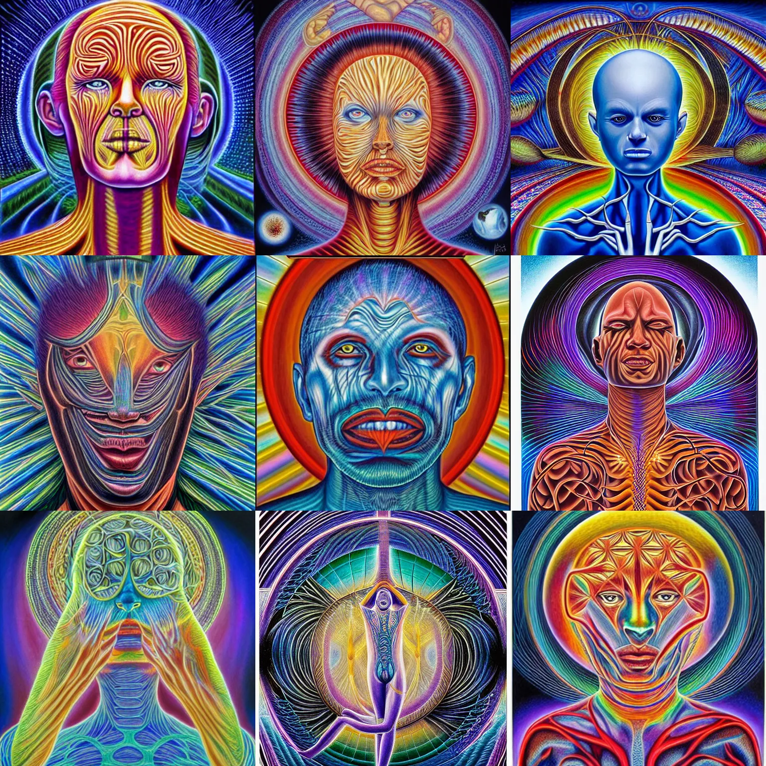 Prompt: The Dream, by Alex Grey.