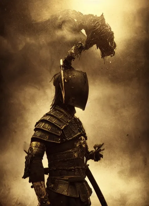 Prompt: samurai portrait photo, badass wearing all black mempo mask, after a battle, war scene, dirt and unclean, extreme detail, cinematic, dramatic lighting render, extreme photorealism photo by national geographic, tom bagshaw, masterpiece