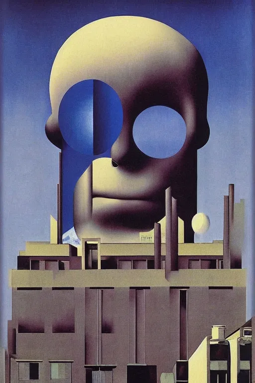 Image similar to Bauhaus Poster by Richard Corben, by René Magritte, surrealism, gothic, baroque