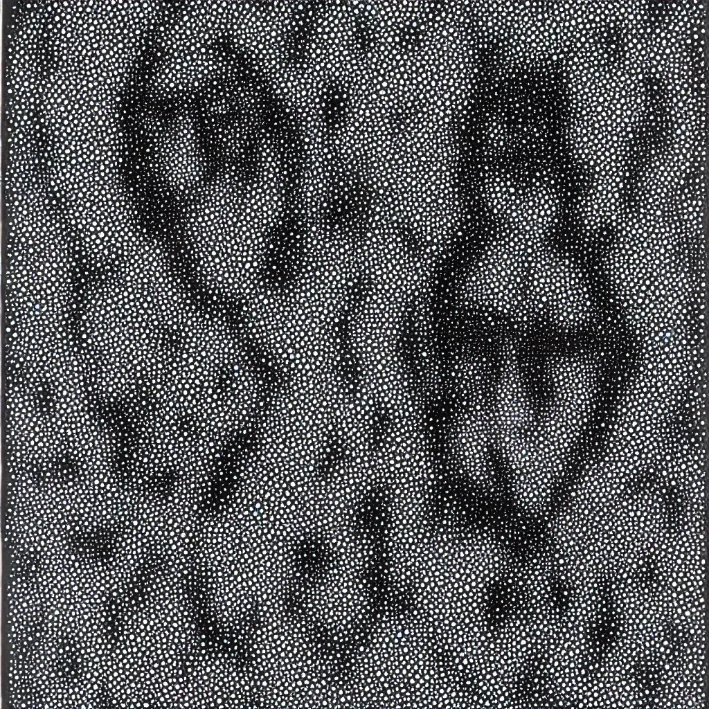 Image similar to face made out of planet, faceless people dark, dots, drip, stipple, pointillism, technical, abstract, minimal, style of francis bacon, asymmetry, pulled apart, cloak, hooded figure