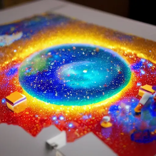 Image similar to the universe made by lego pieces