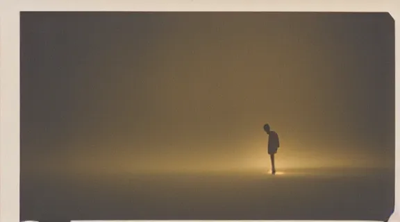 Image similar to c - 4 1 colour negative film photo of vagrant at night volumetric fog