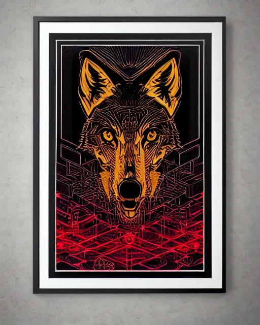 Black red ink smoke plasma wolf portrait, cybernetic | Stable Diffusion ...