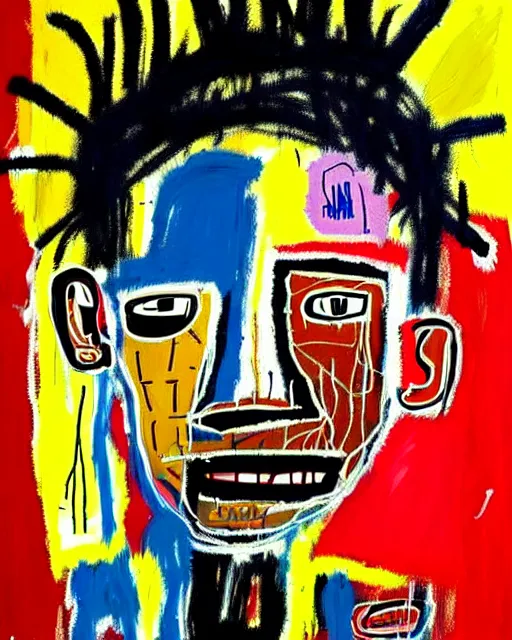 Image similar to stunning realistic portrait of jean - michel basquiat