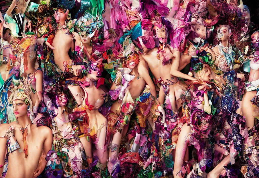 Prompt: fashion editorial photograph by David Lachapelle. highly detailed. 8k. depth of field. photography