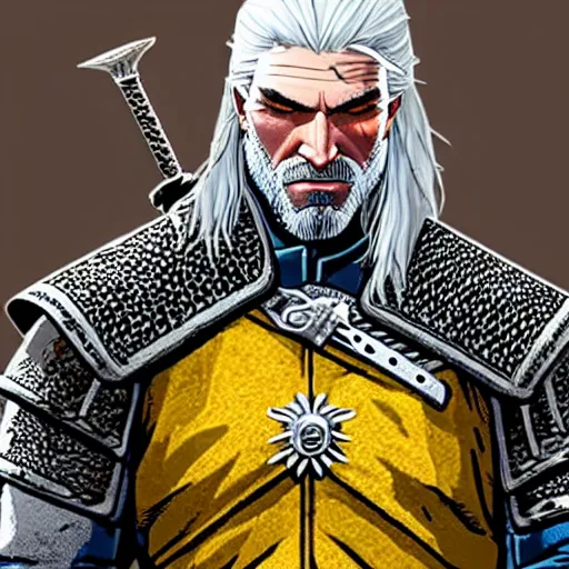 Image similar to Geralt of Rivia giving a thumbs up