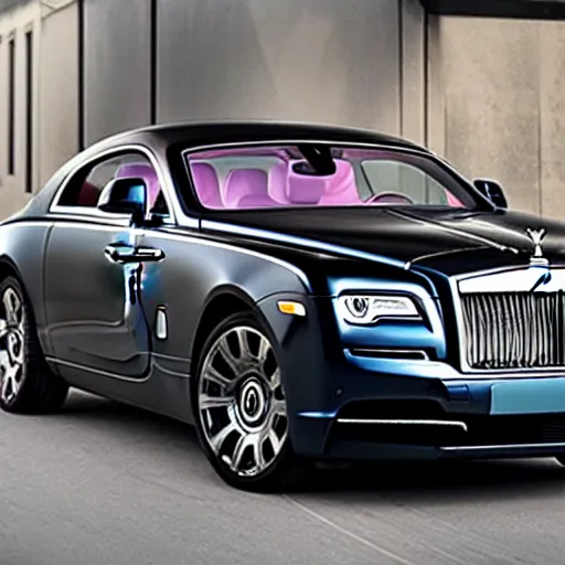 Prompt: rolls royce wraith with jet engine attached driven by muscular balding man