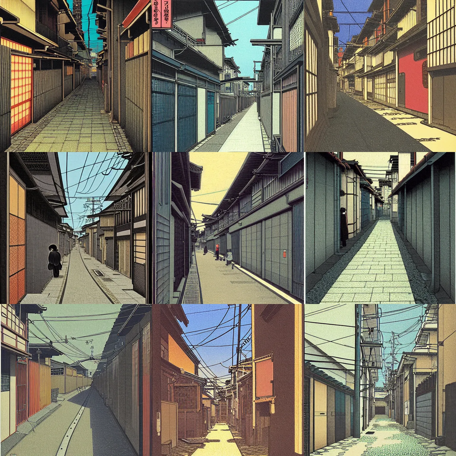 Prompt: tokyo alleyway by hasui kawase, beautiful