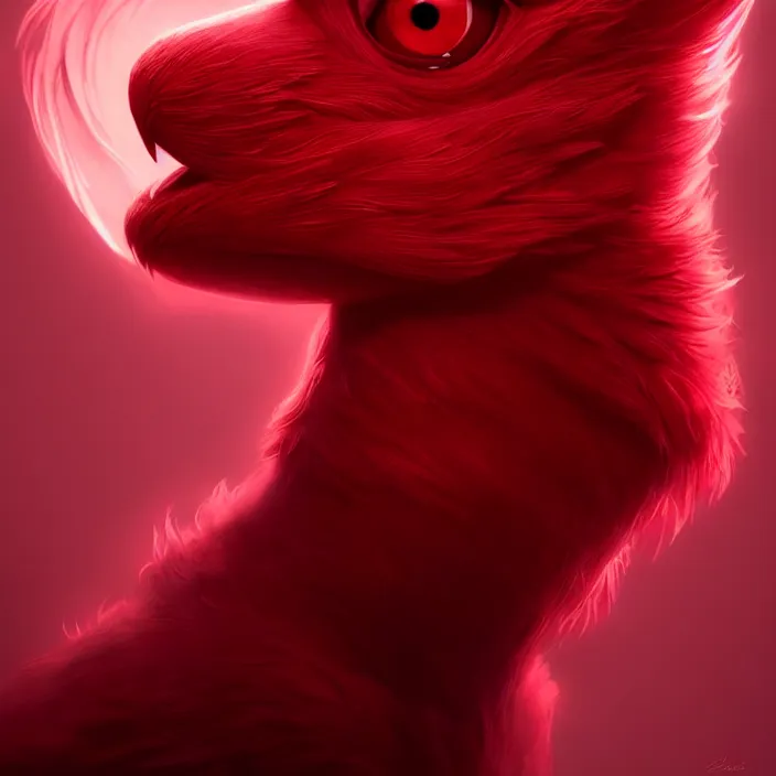 Image similar to elmo by charlie bowater and anna dittmann and artgerm and clemens ascher, intricate, elegant, red mist, highly detailed, dramatic lighting, sharp focus, octane render, trending on artstation, artstationhd, artstationhq, unreal engine, 4 k, 8 k