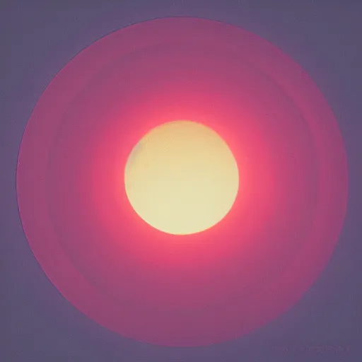 Image similar to round sun, redpink sunset, ethereal abstract, diffused, natural geographic photography, centered, symmetrical, iconic