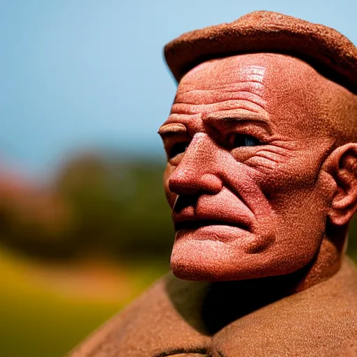 Prompt: bryan cranston face sculped out of a cranberry, cranberry statue, natural light, sharp, detailed face, magazine, press, photo, steve mccurry, david lazar, canon, nikon, focus