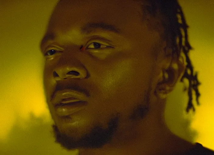 Image similar to kendrick lamar in a yello music video