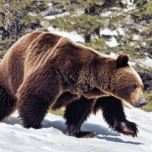 Image similar to a bear chasing a camper