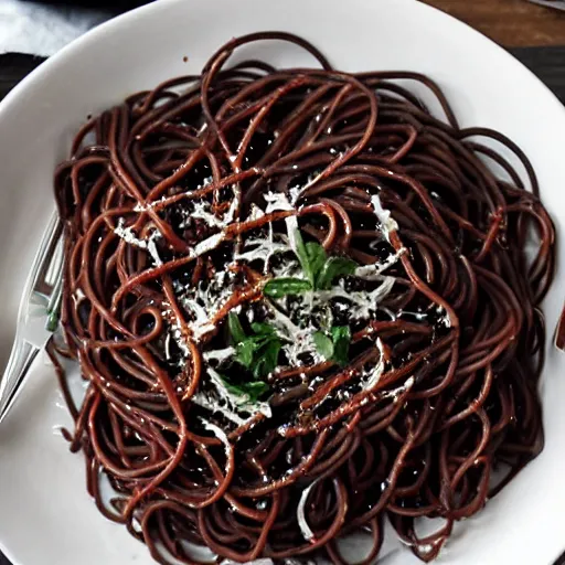 Image similar to black spaghetti pasta