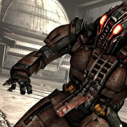 Image similar to still frame from the game dead space 4.