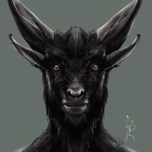 Image similar to portrait ofthe black goat of the woods with a thousand young, anime fantasy illustration by tomoyuki yamasaki, kyoto studio, madhouse, ufotable, square enix, cinematic lighting, trending on artstation