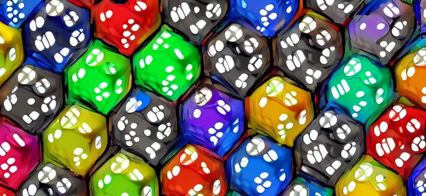 Image similar to planets shaped 2 0 - sided - dice, digital art, extreme detail