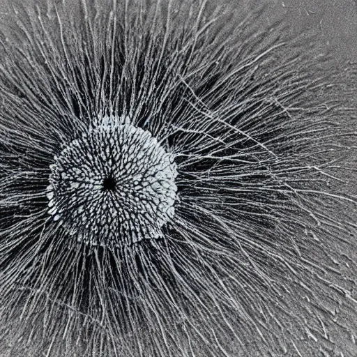 Prompt: electron microscope image of a covid - 1 9 virus