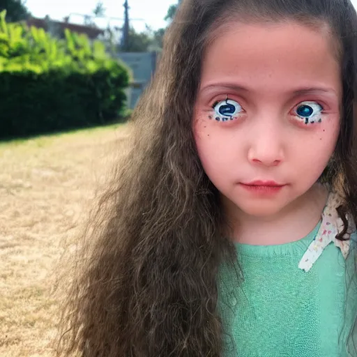 Image similar to photo of a girl with seven eyes