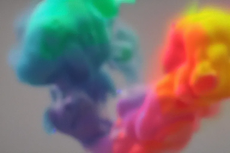 Image similar to spraying colors, octane render