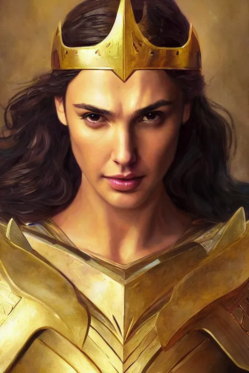 Portrait of Gal Gadot as king Arthur from Fate Stay | Stable Diffusion ...