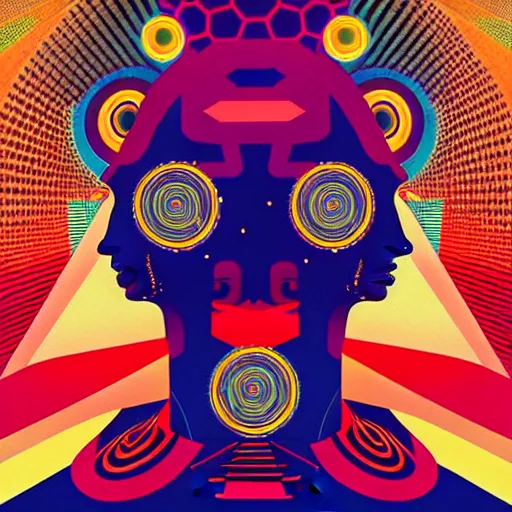 Image similar to album cover design design depicting the alter to the ai machine gods, by jonathan zawada, pi - slices, and tristan eaton, digital art