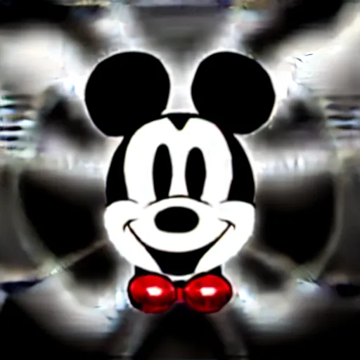 Image similar to Mickey Mouse as a demon, photorealistic, film still, desolate