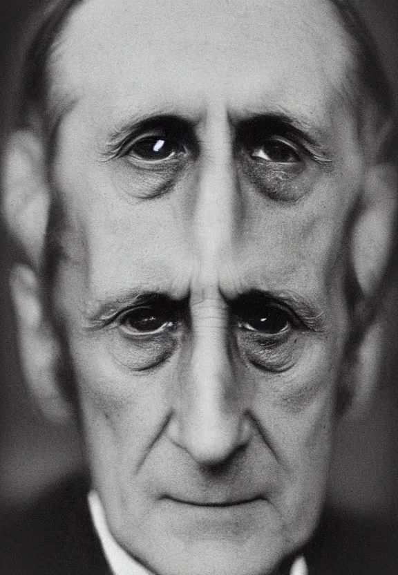 Image similar to a close - up casual photo of marcel duchamp with pensive eyes, 1 9 2 0 s monochrome snapshot, graflex 4 x 5, f 1. 8, 3 5 mm, ilford delta 3 2 0 0 pro