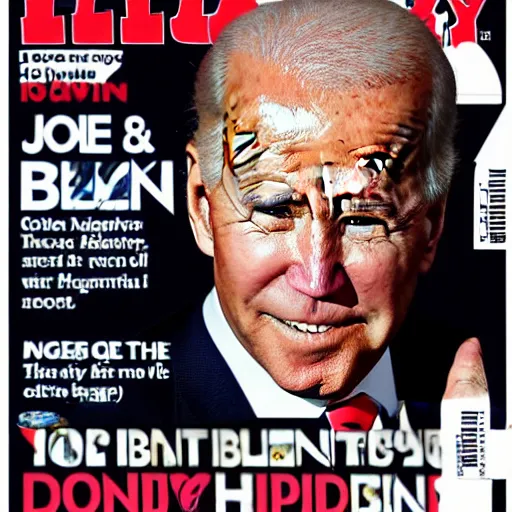 Image similar to joe Biden sitting on the loo reading a playboy magazine