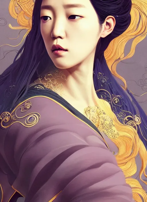 Prompt: Park Shin Hye as a super villain, luxurious, fantasy, intricate, elegant, highly detailed, digital painting, artstation, concept art, matte, sharp focus, illustration, art by WLOP and Hokusai, masterpiece, Refined, upscaled