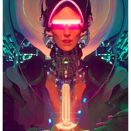 Image similar to a portrait of a beautiful cybernetic sorceress releasing spell, cyberpunk concept art by josan gonzales and jean claude meziere and syd mead and moebius, trending on artstation, highly detailed, intricate, sharp focus, digital art, 8 k