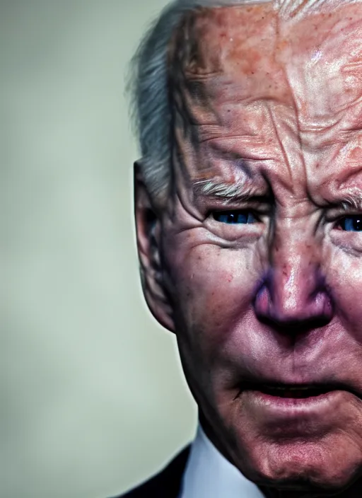 Prompt: hyper realistic ultra realistic blind seer photo furious glowing eyes biden, high quality photo, detailed , 8k