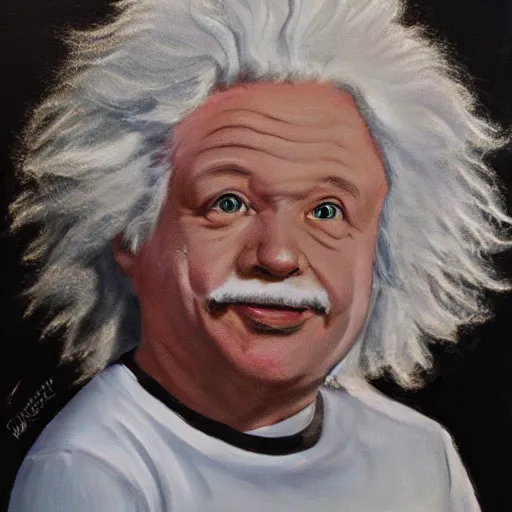 Prompt: marshmallow einstein portrait