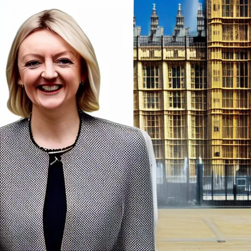 Image similar to Liz truss and Rishi sunak burning down parliament. Daily Telegraph.