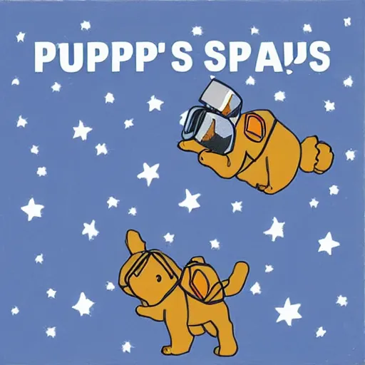 Image similar to puppies going to space