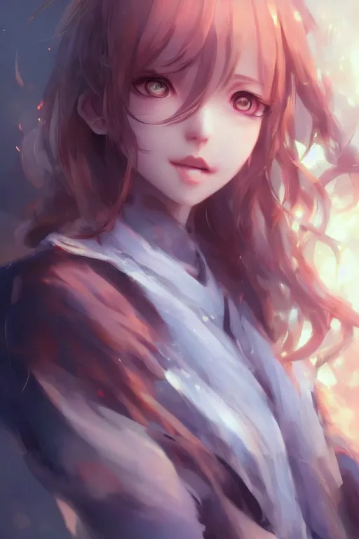 Image similar to realistic detailed beautiful gorgeous natural cute excited happy Nami 4K high resolution quality artstyle professional artists WLOP, Aztodio, Taejune Kim, Guweiz, Pixiv, Instagram, Artstation