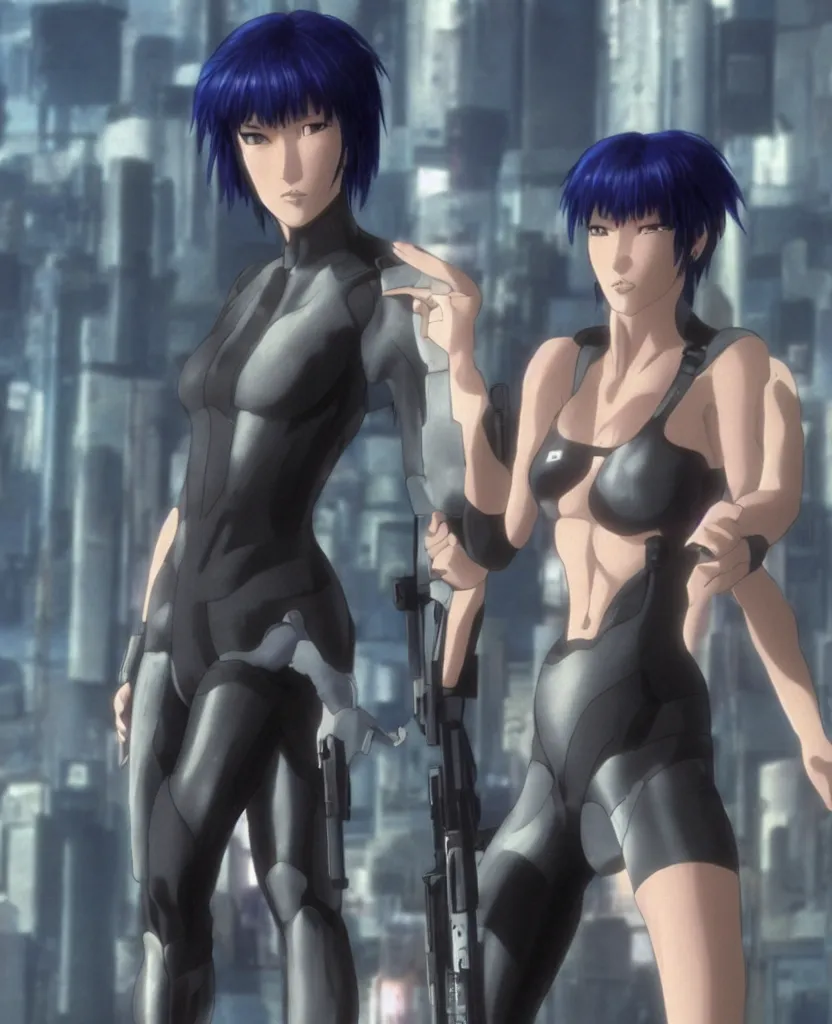 Image similar to major kusanagi from ghost in the shell searching the meaning of life