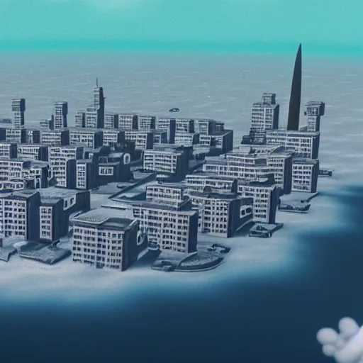 Image similar to 1 9 5 0 s city at the bottom of the ocean realistic, underwater, 8 k