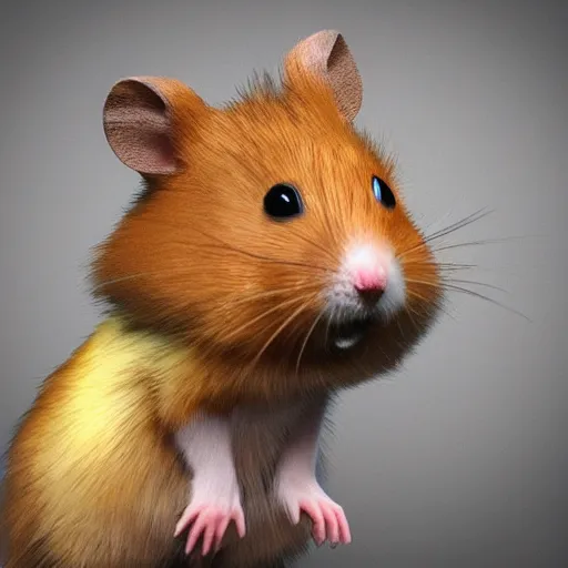 Prompt: anthropomorphic! hamster, 8 k, hd