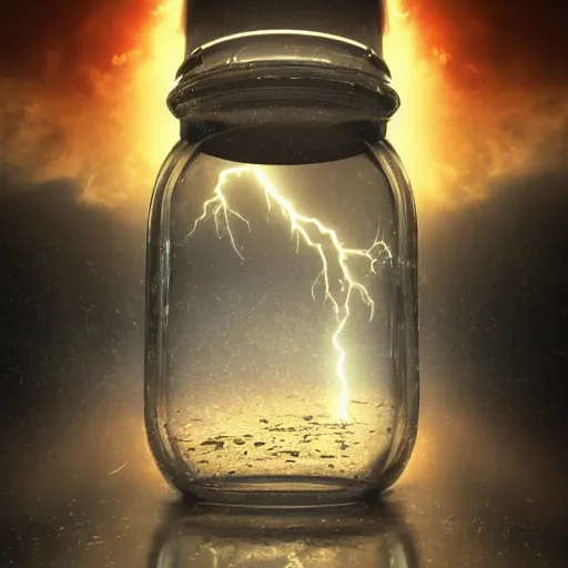 Prompt: storm in a jar, cinematic, detailed, hd