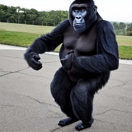 Image similar to Bernie Sanders in a Gorilla Suit